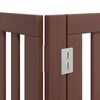 vidaXL Dog Gate with Door Foldable 6 Panels Brown 480 cm Poplar Wood