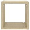 vidaXL Wall Cube Shelves 4 pcs Sonoma Oak 22x15x22 cm