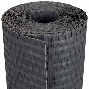 vidaXL Balcony Screen Dark Grey 400 x 90 cm Poly Rattan