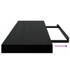vidaXL Floating Wall Shelves 4 pcs Black 80x23.5x3.8 cm MDF