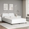 vidaXL Bed Frame without Mattress "Zadar" White 140x200 cm Faux Leather