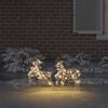 vidaXL LED Reindeers with 40 LEDs 2 pcs Warm White PET