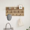 vidaXL Wall-Mounted Coat Rack with Shelf Artisan Oak 80 x 40 x 12 cm
