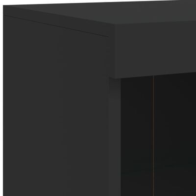 vidaXL Sideboard with LED Lights Black 81x37x100 cm