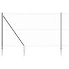 vidaXL Fence Post Grey 100 x 1.5 m (50 mm mesh) Steel and PVC