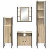 vidaXL Bathroom Furniture Set 4 pcs Sonoma Oak Engineered Wood