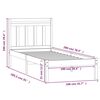 vidaXL Bed Frame without Mattress White Solid Wood 100x200 cm (810008+814080)