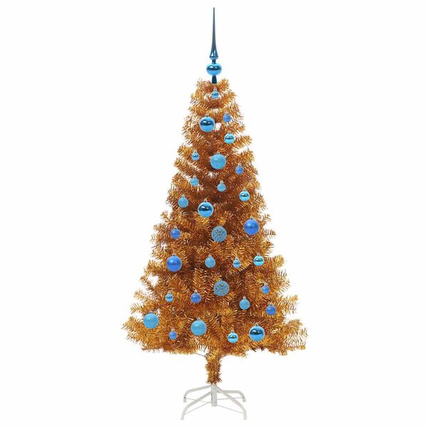 vidaXL Christmas Tree with 150 LEDs with Stand Gold 150 cm PET