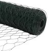 vidaXL Hexagon Fence Green 0.8 x 10 m PVC