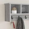 vidaXL Wall-Mounted Coat Rack with Shelf Grey sonoma 75 x 16 x 26 cm
