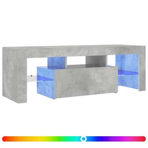 vidaXL TV Cabinet with LED Lights Concrete Grey 120x35x40 cm
