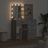 vidaXL Dressing Table 2 pcs Grey 50 x 41 x 135 cm Engineered wood