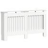 vidaXL Radiator Cover High Gloss White 152 x 19 x 81.5 cm
