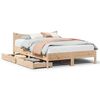 vidaXL Bed Frame with Drawers 120x190 cm Small Double Solid Wood Pine