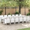 vidaXL Garden Dining Set 13 pcs White Polt rattan