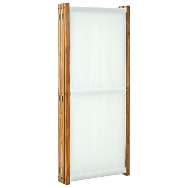 vidaXL 5-Panel Room Divider Cream White 350x170 cm