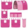 vidaXL Curtains for Loft Bed with Tunnel Pink Polyester