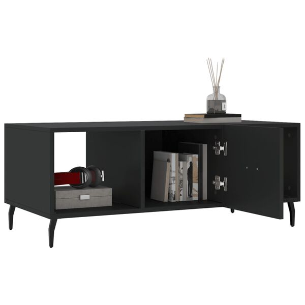 vidaXL Coffee Table Black 102x50x40 cm Engineered Wood
