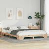 vidaXL Bed Frame Brown 160 x 210 cm Solid Pine Wood