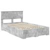 vidaXL Bed Frame Concrete Grey 135 x 190 cm Engineered Wood