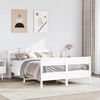 vidaXL Bed Frame without Mattress White 140x190 cm Solid Wood Pine