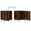 vidaXL Bedside Cabinets 2 pcs Smoked Oak 40x40x50 cm Engineered Wood