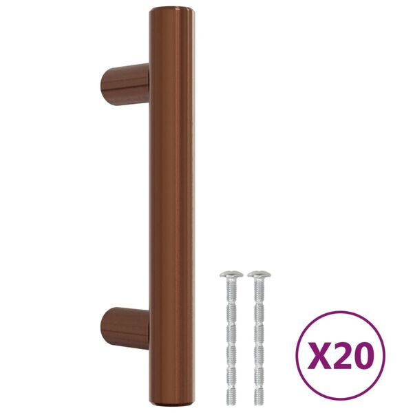 vidaXL Cabinet Handles 20 pcs Bronze 64 mm Stainless Steel