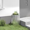 vidaXL Corner Planter Silver 30 x 30 x 50 cm Galvanised steel