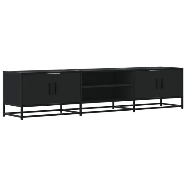 vidaXL TV Cabinet Black 180x35x41 cm Engineered Wood