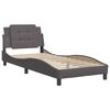 vidaXL Bed Frame without Mattress "Zadar" Grey 90x190 cm Single Faux Leather