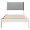 vidaXL Bed frame White and light grey 90 x 190 cm Solid pine wood