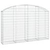 vidaXL Arched Gabion Basket 200x30x120/140 cm Galvanised Iron
