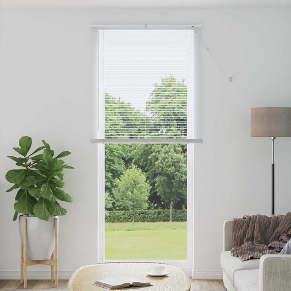 vidaXL Venetian Blind Manual Adjustable White 213 x 100 cm PVC