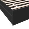 vidaXL Bed Frame with Drawers without Mattress Black 90x190 cm Single