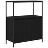 vidaXL Bathroom Furniture Set with Shelf 5 pcs Black 76.5 x 35 x 95 cm