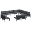 vidaXL Garden Sofa Set 12 pcs Black Steel