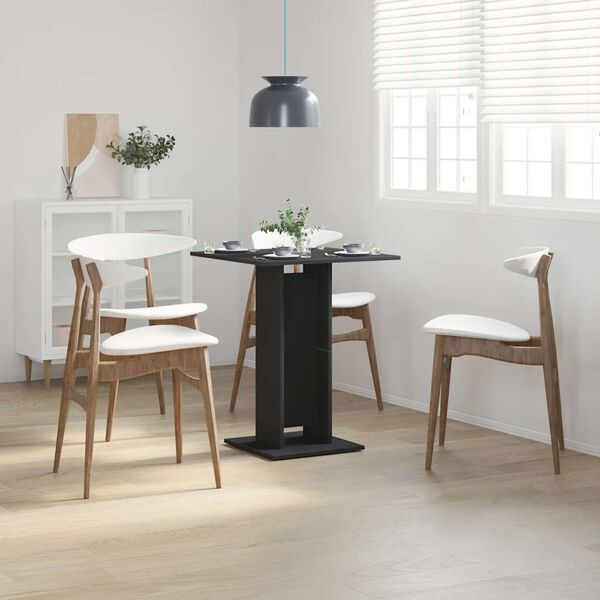 vidaXL Bistro Table Black 60x60x75 cm Engineered Wood