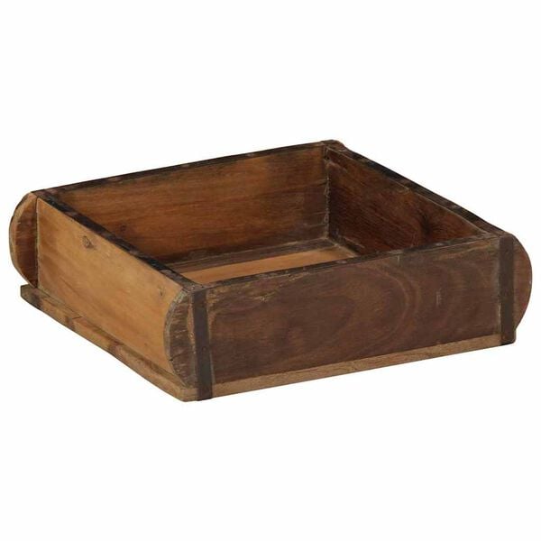 vidaXL Tray with Storage Brown 29 x 31 x 10 cm Solid Reclaim Wood