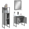 vidaXL 3 Piece Bathroom Cabinet Set Grey Sonoma Engineered Wood