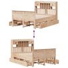 vidaXL Bookcase Bed without Mattress 135x190 cm Double Solid Wood Pine