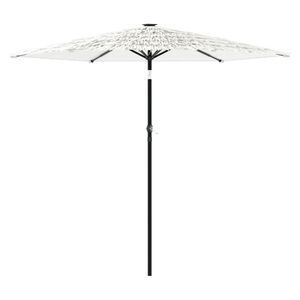 vidaXL Garden Parasol with Steel Pole White 223x223x213 cm