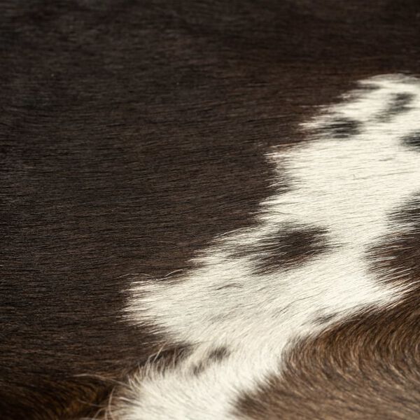 vidaXL Real Cowhide Rug Black 180x220 cm