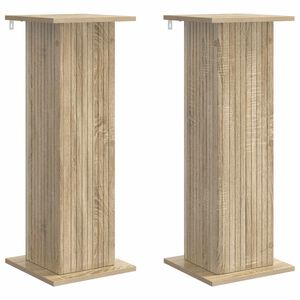 vidaXL Plant Stand 2 pcs Sonoma Oak 30.5 x 30 x 80.5 cm
