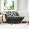 vidaXL Faux Rabbit Fur Blanket Dark Grey 150 x 220 cm Polyester