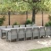 vidaXL Garden Dining Set 13 pcs Light Grey Polt rattan