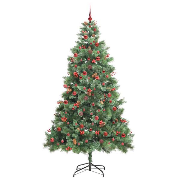 vidaXL Artificial Christmas Tree Green 240 cm PVC and Metal
