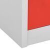 vidaXL Locker Cabinet Light Grey and Red 90x45x92.5 cm Steel
