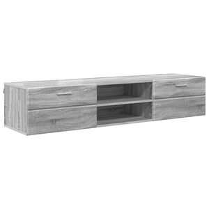 vidaXL Wooden Cabinet 150 x 39 x 30 cm Grey Sonoma Engineered Wood