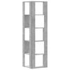vidaXL Corner Bookcase 5-Tier Concrete Grey 50x50x179 cm Engineered Wood
