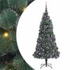 vidaXL Artificial Pre-lit Christmas Tree with Ball Set Green 180 cm